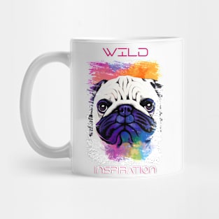 Pug Dog Wild Nature Animal Colors Art Painting Mug